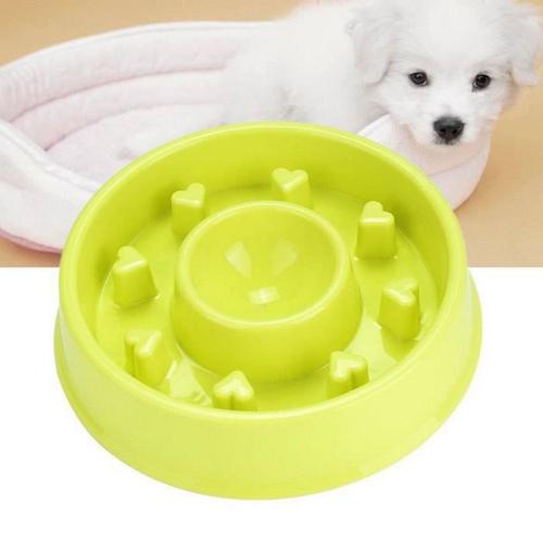 Gamelle Pour Chat Gamelle Innovante En Forme De C?ur Pour Chat, Chien, Chiot, Alimentation Lente (Vert)