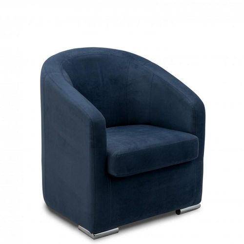 Fauteuil Fixe Folio Velours Bleu