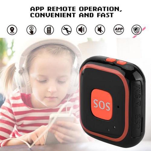 Localisateur Gps Mini Gps Tracker Locator Kids Personal Sos Alarm App Tracking (Noir)