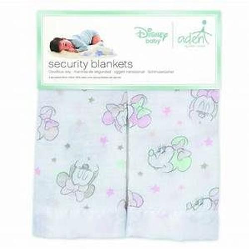 Doudou Lange Aden & Anais Disney Baby Minnie Bubble Lot De Deux Langes Issy Security Blankets