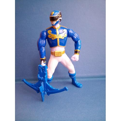 Figurine Power Rangers Bleue Bleu Avec Arbalette - 12 Cm - 35146 - Bandai