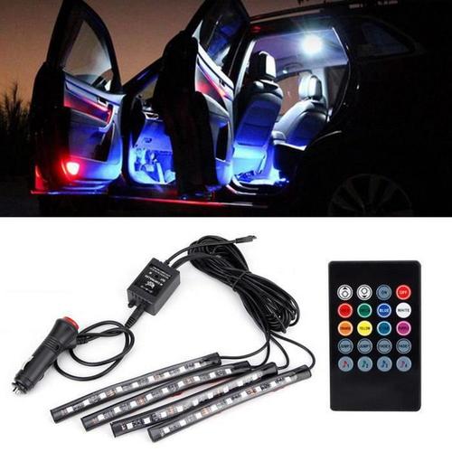 Led Rhythm Light 12v 5050 Rgb Led Strip Lights Lampe D'ambiance Décoration Intérieure De Voiture Colorée