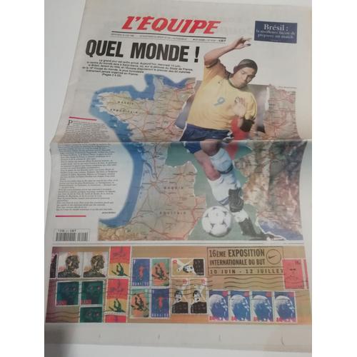 L'equipe N° 16201 Du 10 Juin 1998 - "Quel Monde !" - France 98 - Ronaldo - Zidane