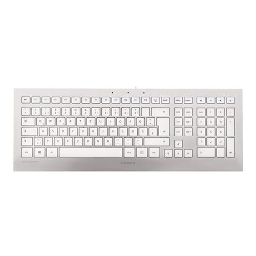 CHERRY STRAIT 3.0 for Mac - Clavier - USB - Allemand - blanc, argent