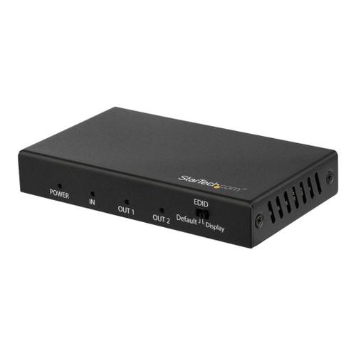 StarTech.com Répartiteur HDMI 1 entrée 4 sorties - Splitter HDMI 2.0 à 2 ports - 4K Ultra HD (UHD) 60 Hz - 1080p - 720p - Compatible HDR - Répartiteur vidéo/audio - 2 x HDMI - de bureau - pour...