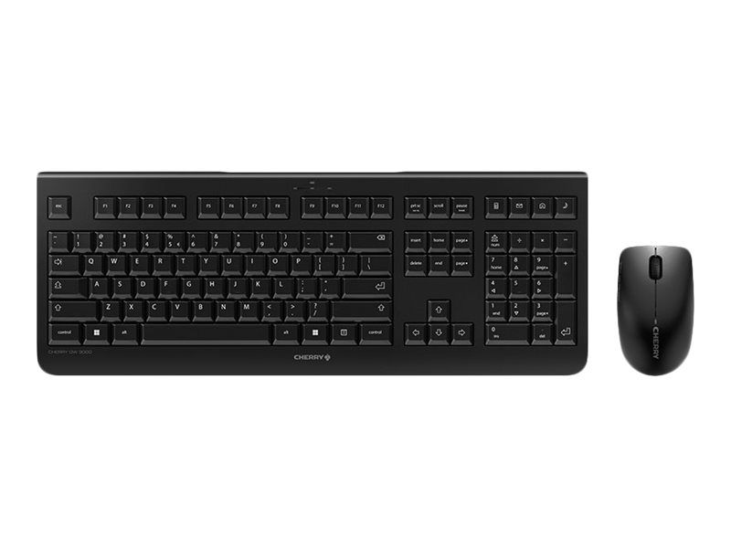 CHERRY DW 3000 - Ensemble clavier et souris - sans fil - 2.4 GHz - US - noir