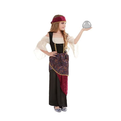 Déguisement Diseuse De Bonne Aventure Fille 10-12 Ans (145/158 Cm)
