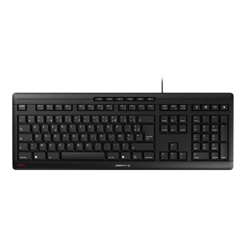 CHERRY STREAM CLAVIER - Clavier - USB - Français - commutateur : CHERRY SX - noir