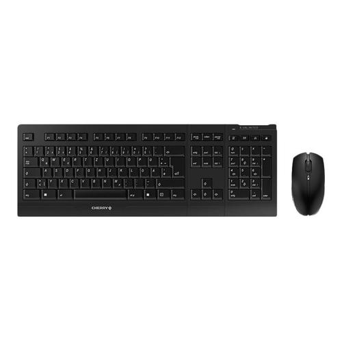 CHERRY B.UNLIMITED 3.0 - Ensemble clavier et souris - sans fil - 2.4 GHz - Allemand - commutateur : CHERRY SX - noir