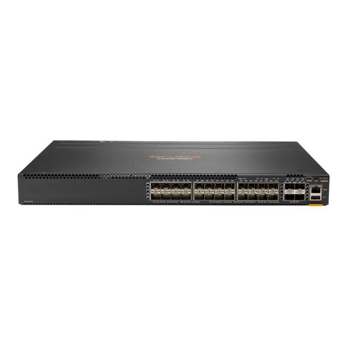 HPE Aruba 6300M - Commutateur - C3 - Géré - 24 x 1 Gigabit / 10 Gigabit SFP+ + 4 x 1 Gigabit / 10 Gigabit / 25 Gigabit / 50 Gigabit SFP56 (liaison montante/stockage) - de l'avant et du côté vers...
