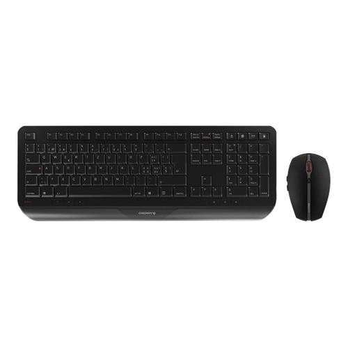 CHERRY GENTIX DESKTOP - Ensemble clavier et souris - sans fil - 2.4 GHz - Suisse - noir