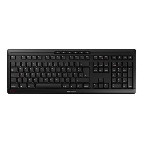 CHERRY STREAM CLAVIER SANS FIL - Clavier - sans fil - 2.4 GHz - QWERTY - R.-U. - commutateur : CHERRY SX - noir