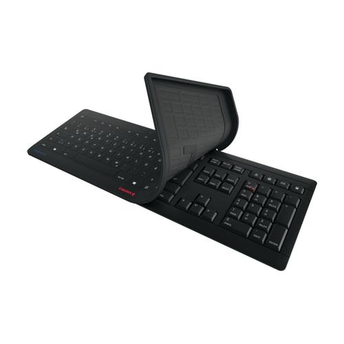 CHERRY STREAM CLAVIER - Clavier - USB - Belge - commutateur : CHERRY SX - noir