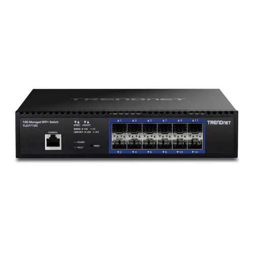 TRENDnet TL2-F7120 - Commutateur - Géré - 12 x 10 Gigabit SFP+ - Montable sur rack - Conformité TAA