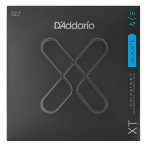 D'addario Xtapb1047-12 - Jeu Guitare Acoustique Xt Phosph. Bronze 12 Cordes Light, 10-47