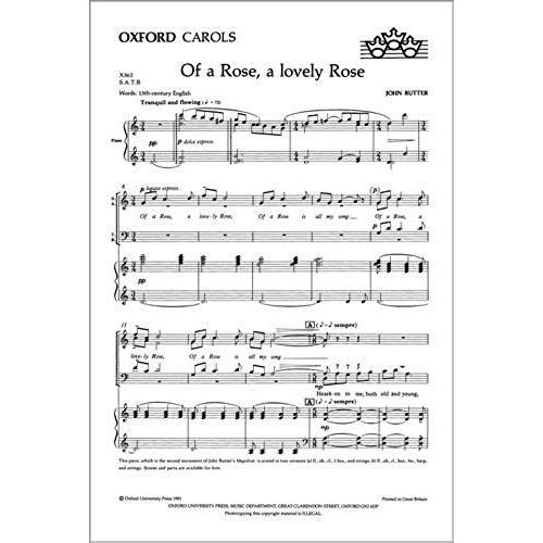 Of A Rose, A Lovely Rose / Choral Score