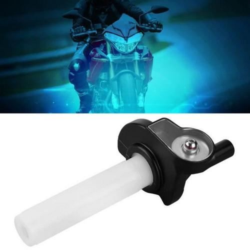 Poignées D'accélérateur 22mm Moto Twist Throttle Poignée D'accélérateur Visuelle Pour Vélo Cross Roller Blanc