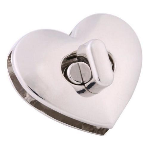 Fermoir de sac 5 ensembles Fermoir en forme de coeur en métal Tourner le verrou Twist Lock Hardware Sac à main Sac à main