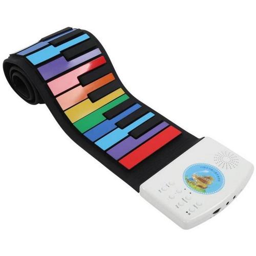 Roll-Up Piano Silicone 49 Touches Main Roll Piano Support Entrée Microphone