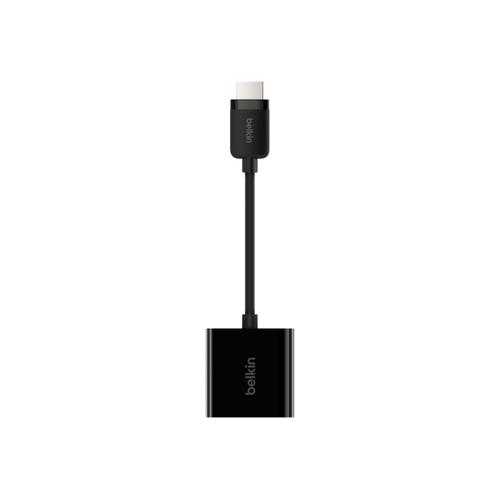 Belkin - Adaptateur vidéo - HDMI mâle pour HD-15 (VGA), Micro-USB Type B femelle - 25 cm - noir - vis d'écartement