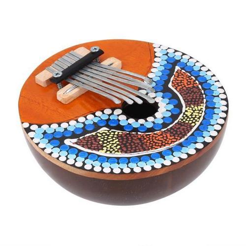 Piano À Pouce Africain 7 Touches Accordable Coquille De Noix De Coco Mbira Portable Doigt Pouce Piano Instrument De Musique