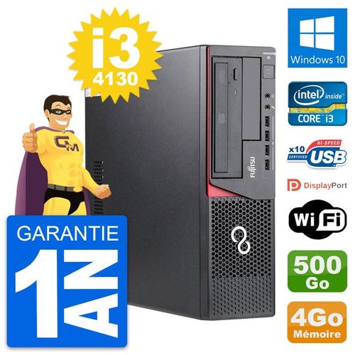 PC Fujitsu Esprimo E720 DT Intel i3-4130 RAM 4Go Disque 500Go Windows 10 Wifi