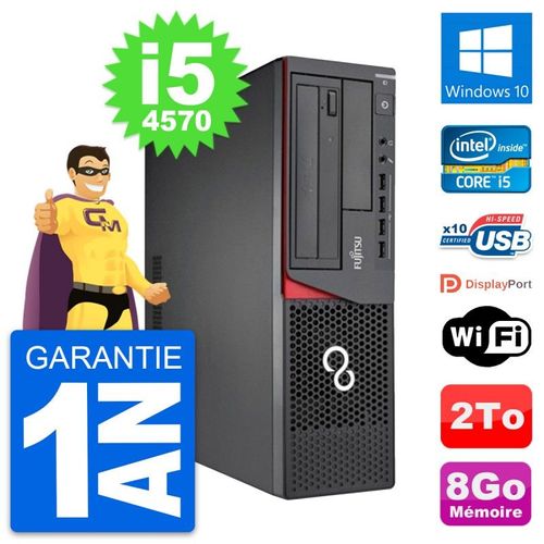 PC Fujitsu Esprimo E720 DT Intel i5-4570 RAM 8Go Disque Dur 2To Windows 10 Wifi