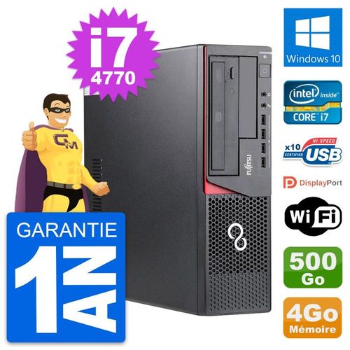 PC Fujitsu Esprimo E720 DT Intel i7-4770 RAM 4Go Disque 500Go Windows 10 Wifi