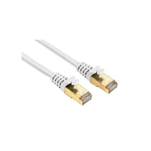 HAMA-Câble réseau Droit CAT5.RJ45 STP.Blindé.Quali 1*.Blanc.1,5m