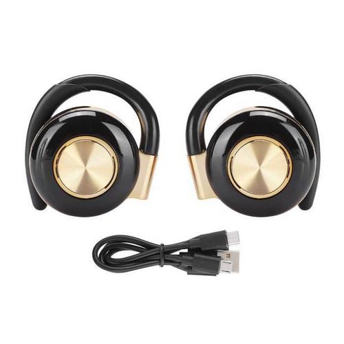 Casque Bluetooth binaural appel grand haut-parleur d'oreille casque Bluetooth suspendu/écouteur sans fil stéréo double canal