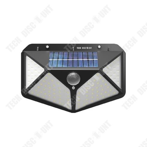 Td® 1 Pièce 100led Applique Murale Solaire Extérieure Capteur De Corps Humain Lumière Ip65 Étanche Extérieure Étanche Lampadaire Cou