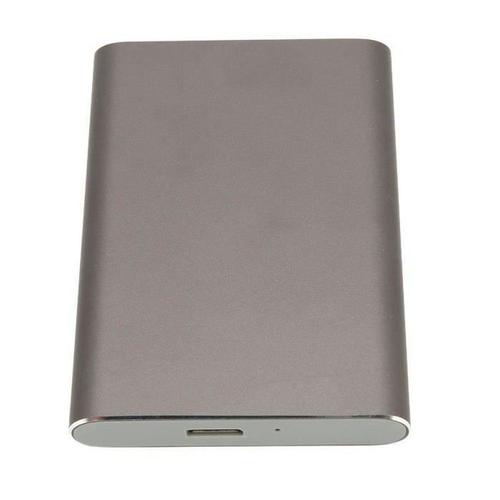 Disque Dur Externe Haute Vitesse Usb3.0 Cnc Traitement Ultra Mince Portable Ssd Externe Pour Téléphones (Gris Argent 500Gb)