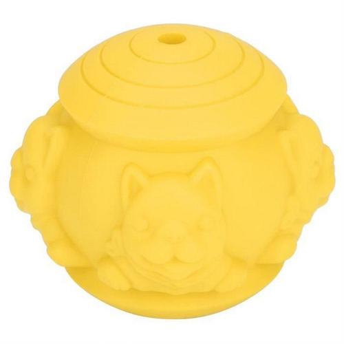 Fuite Alimentaire Jouet Pet Chien Chiot Mangeoire Bol D'alimentation Fuite Alimentaire Boule Interactive Formation Puzzle Jouet (Jaune)