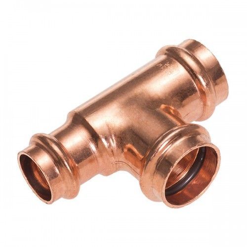 Té cuivre réduit à sertir Press - diamètre 28x18x22 mm CONEX BANNINGER