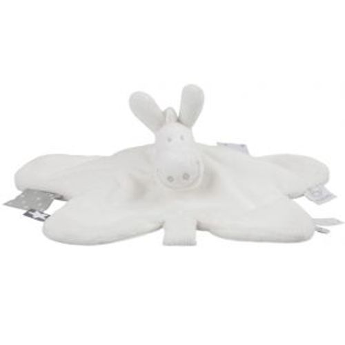 Doudou Ane Blanc Paco Mix And Match Attache Tetine Tidou Noukie's Peluche Jouet Bebe Naissance Donkey Comforter Blankie Baby Noukies