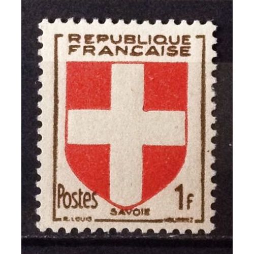 Armoiries De Provinces - Blason - Savoie 1f (Impeccable N° 836) Neuf** Luxe (= Sans Trace De Charnière) - France Année 1949 - N26992