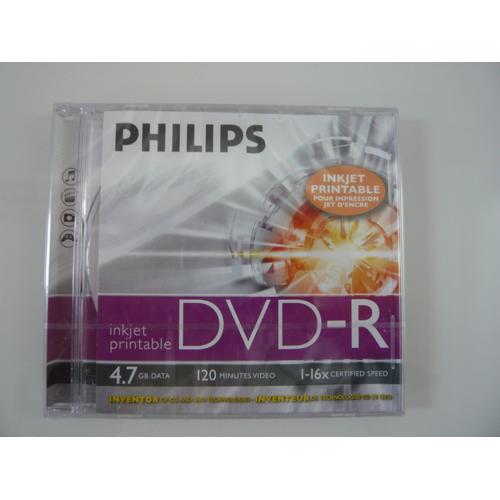 1 DVD-R face imprimable pour impression à jet d'encre
