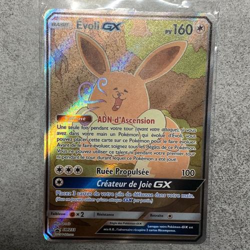 Carte Pokémon Fr - Evoli Gx - Sm233 - Full Art Ultra Rare - Éclipse Cosmique