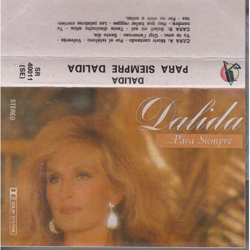 Dalida Tres Rare K7 Cassette Audio Spain Chantee En Espagnol Dalida Para Siempre