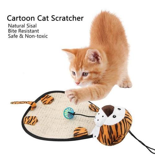 Chat Grattoir Dessin Animé Chat Chaton Grattoir Jouet Griffes Griffoir Tapis Interactif Tapis Tigre Jouet