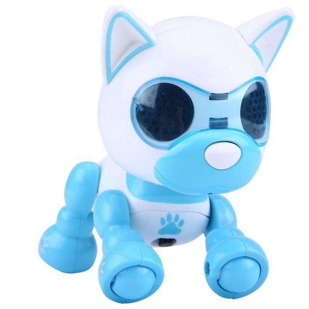 Smart Robot Chien Robot Chien Pet Jouet Smart Kids Interactive Marche Son Chiot Led Record Cadeau Éducatif (Bleu)