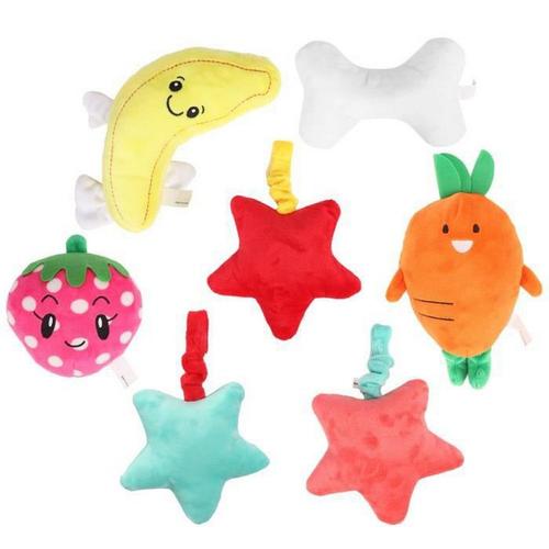 7 Pcs Chien En Peluche Jouet En Peluche Chien Jouet Bb Sifflet Buzzer Papier À Mâcher Jouet Dents De Nettoyage