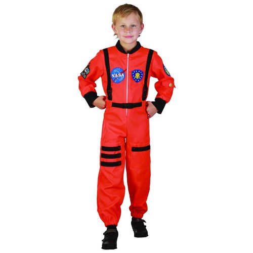 Déguisement Astronaute Orange Garçon - Taille: M 7-9 Ans (120-130 Cm)