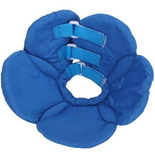 Collier De Récupération Pour Animaux De Compagnie Collier De Protection Pour Chien En Forme De Fleur (Bleu S)