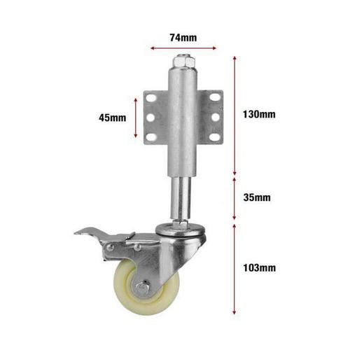 Capacité de charge de la roue à ressort : maximisez 100 kg/220 lb de roue de porte horizontalement pour les portes en bois.