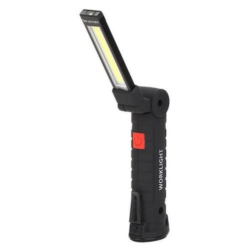 Lampe de poche portable en matériau ABS Lampe de poche à LED portable Maintenance de marche d'urgence durable rechargeable par