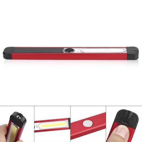 Lampe de poche Led Led Cob lampe de poche de travail d'urgence magnétique USB Rechargeable lumière blanche/rouge
