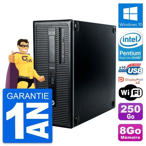 PC Tour HP ProDesk 600 G1 Intel G3220 RAM 8Go Disque Dur 250Go Windows 10 Wifi