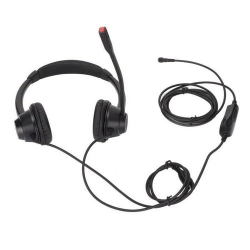 Casque téléphonique filaire Casque téléphonique 2.5Mm Suppression du bruit Réglage du volume muet Binaural Call Center