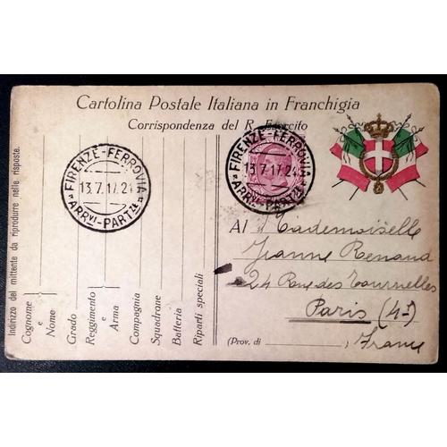14-18 : Carte Correspondance Armées D'italie (Cartolina Postale Italiana - Corrispondenza In Franchigia)
